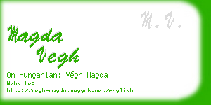 magda vegh business card